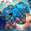 Tropical Floral Carolina Panthers NFL Hawaiian Shirt