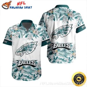 Tropical Flora Eagle Wings Philadelphia Eagles Hawaiian Shirt