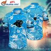 Tropical Flamingo And Parrot Carolina Panthers NFL Hawaiian Shirt