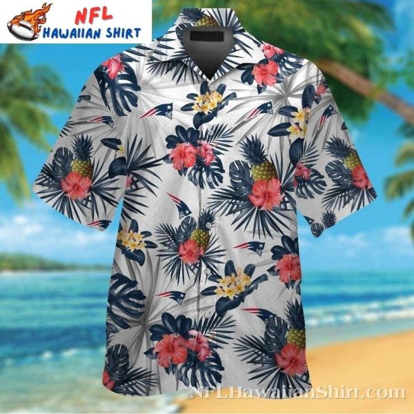 Tropical Floral New England Patriots Aloha Shirt