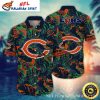 Tiki Touchdown – Chicago Bears Tropical Shirt With Customizable Name