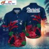 Tropical Leafs Pattern NFL New England Patriots Hawaiian Shirt