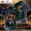 Tropical Night Party Chicago Bears Customizable Hawaiian Shirt