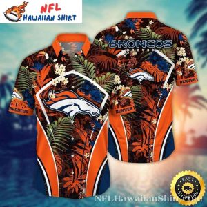 Tropical Forest-Themed Denver Broncos Hawaiian Shirt – Perfect For Broncos Fans