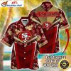 Tiki Charm 49ers Game Day – 49ers Tropical Pattern Hawaiian Shirt