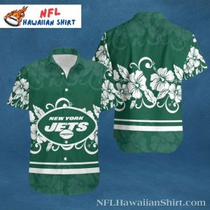 Tropical Hibiscus Team Spirit New York Jets Hawaiian Shirt – Hawaiian Jets Shirt