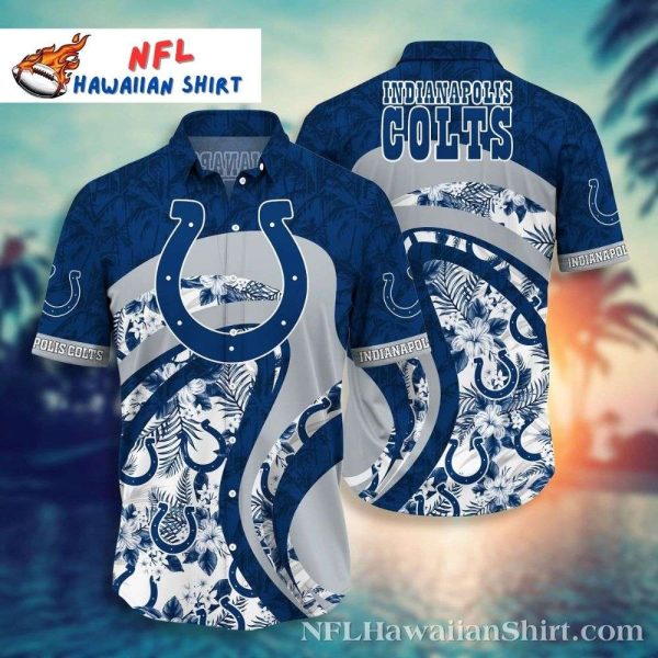 Tropical Horseshoe Bliss – Official Indianapolis Colts Hawaiian Shirt