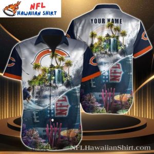 Tropical Island NFL Chicago Bears Game Day Hawaiian Shirt