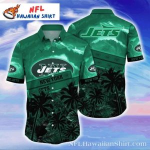 Tropical Jets – NY Jets Hawaiian Shirt With Palm Tree Vibes