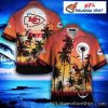 Tropical Leaf NFL Kansas City Chiefs Custom Name Hawaiian Shirt