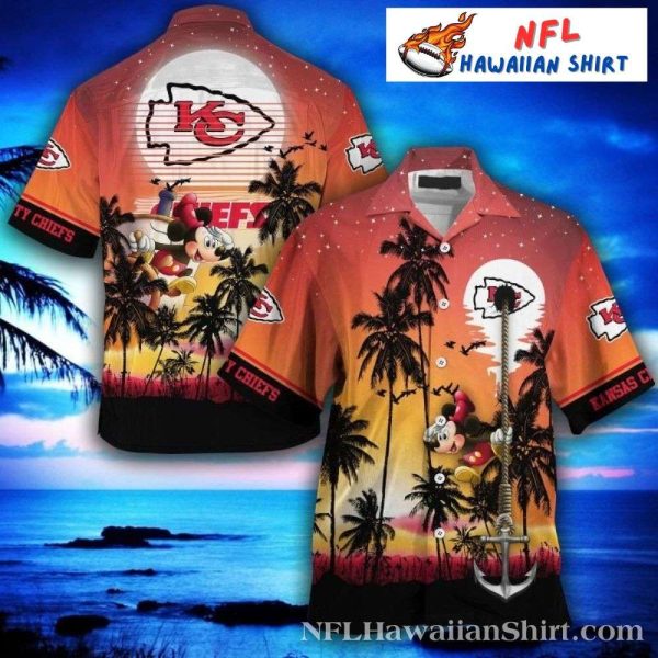 Tropical Mickey Kansas City Chiefs Hawaiian Shirt