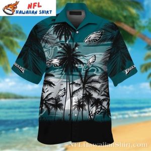 Tropical Midnight Breeze Eagles Hawaiian Shirt