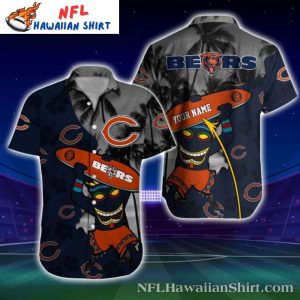 Tropical Night Party Chicago Bears Customizable Hawaiian Shirt