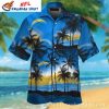 Tropical Breeze Los Angeles Chargers Men’s Aloha Shirt