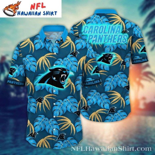 Tropical Palm Sunset Carolina Panthers NFL Hawaiian Shirt