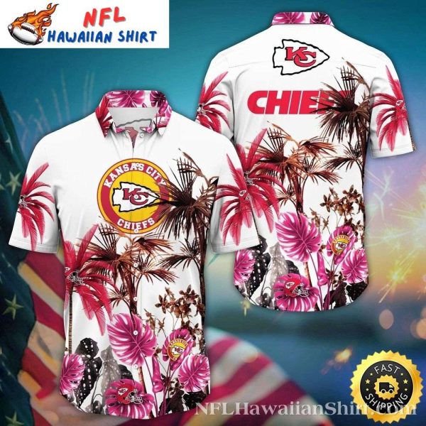 Tropical Palm Sunset Kansas City Chiefs Men’s Hawaiian Shirt