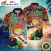 Tropical Sunset Chicago Bears Pride Customizable Hawaiian Shirt