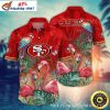 Sleek 49ers Speed Rush Customizable Name And Number Hawaiian Shirt