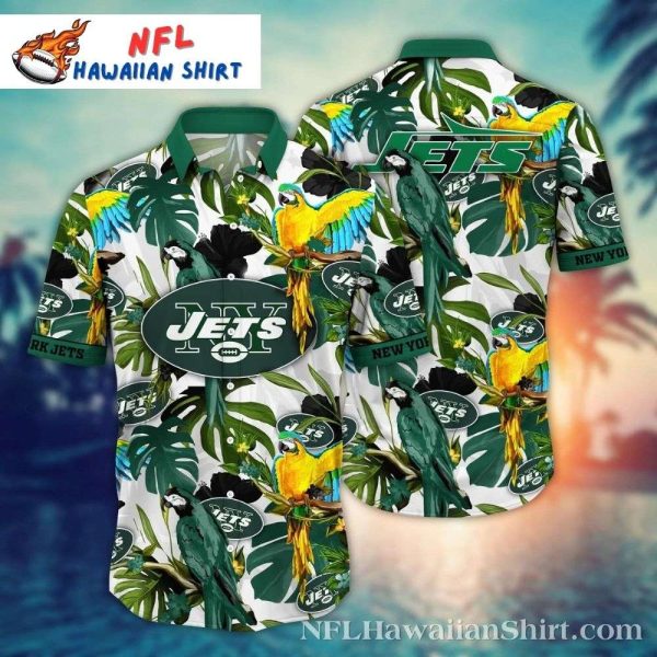 Tropical Parrot New York Jets Fan Hawaiian Shirt