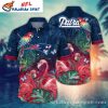 Tropical Patriot Game Hawaiian Shirt – Floral And Logo Symphony