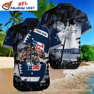 Tropical Silhouette Dallas Cowboys Custom Fan Hawaiian Shirt