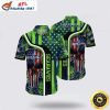 Seattle Seahawks Mountain Peak Starry Night Aloha Shirt