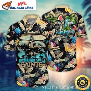 Tropical Summer Vibes NFL Saints Hawaiian Shirt