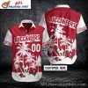 Tropical Palms Red And White Tampa Bay Buccaneers Hawaiian Shirt