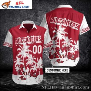 Tropical Sunset Palm Tampa Bay Buccaneers Hawaiian Shirt