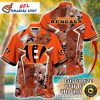 Tropical Nightfall Cincinnati Bengals Hawaiian Shirt – Palm Silhouette Bengals Aloha Shirt