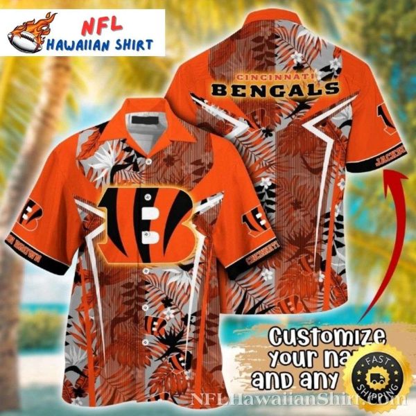 Tropical Tiger Stripe Cincinnati Bengals Hawaiian Shirt – Safari Sunset Bengals Aloha Shirt