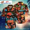 Tropical Sunset – Cleveland Browns Fan Hawaiian Shirt