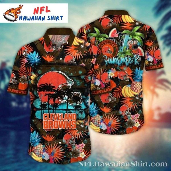 Tropical Touchdown Cleveland Browns Hawaiian Shirt