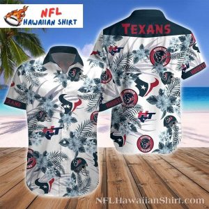Tropical Touchdown – Floral Houston Texans Hawaiian Leisure Shirt
