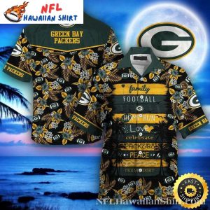 Tropical Touchdown – Green Bay Packers Sunset Palms Hawaiian Shirt