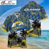 Sunlit LA Rams Hawaiian Shirt – Vivid Yellow Flare Edition