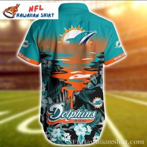 Tropical Touchdown Miami Dolphins Hawaiian Shirt – Men’s Floral Field Gear
