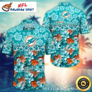 Tropical Touchdown – Miami Dolphins Hibiscus Hawaiian Shirt