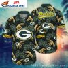 Yellow Blitz – Green Bay Packers Tropical Flair Hawaiian Shirt