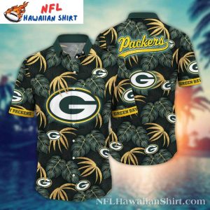 Tropical Twilight – Green Bay Packers Night Palms Hawaiian Shirt