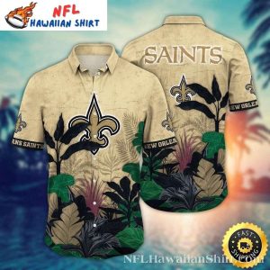 Tropical Twilight Saints Hawaiian Shirt – New Orleans NFL Floral Night
