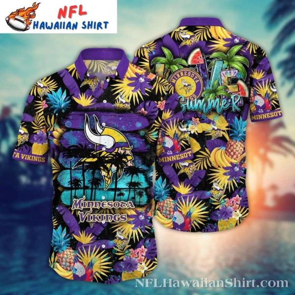 Tropical Vikings Paradise Summer Vibes Hawaiian Shirt – MN Bold Colors