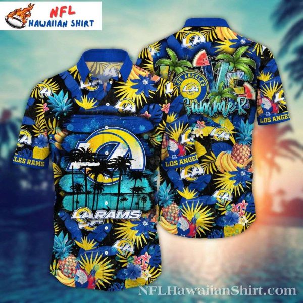 Vibrant LA Rams Summer Hawaiian Shirt – Tropical Game Time