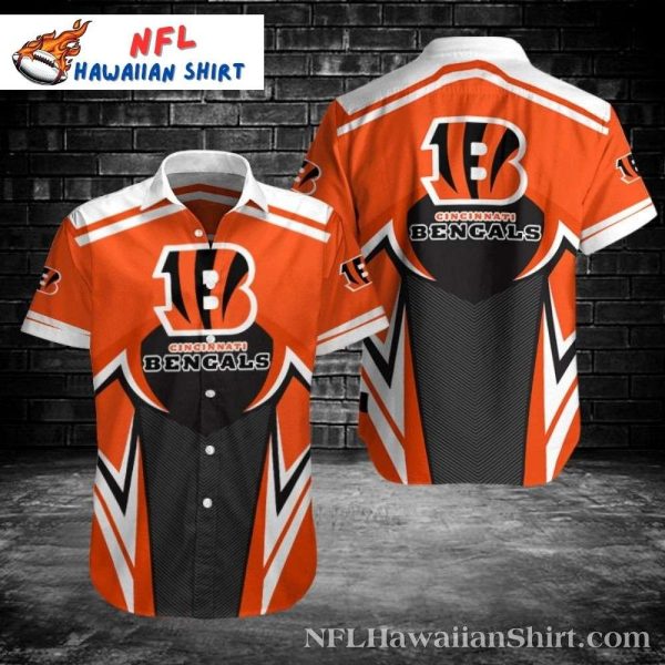 Vibrant Orange Cincinnati Bengals Fanwear Hawaiian Shirt
