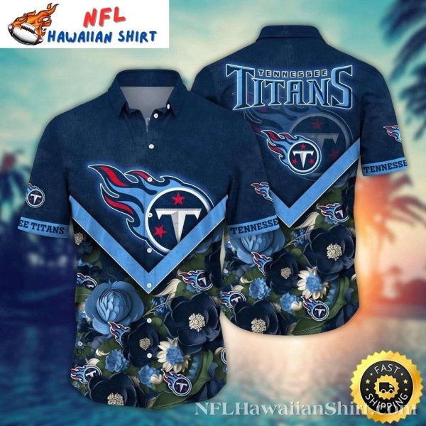 Victorian Blue Titans Elegance – Tennessee Titans Hawaiian Shirt