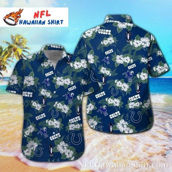 Victory Lei – Indianapolis Colts Floral Celebration Hawaiian Shirt