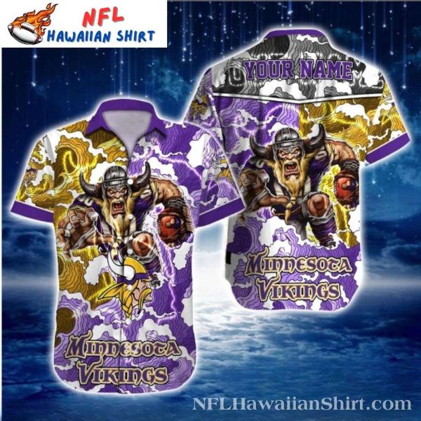 Viking Berserker Touchdown Tropical Hawaiian Shirt