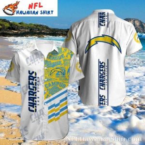 Vintage Chargers Text White Out Hawaiian Shirt
