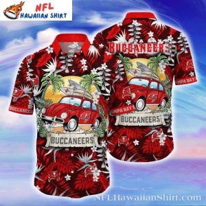 Vintage Surf Buccaneers Roadtrip NFL Hawaiian Shirt