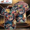 Vintage Victory – Chicago Bears Retro Stripe Personalized Hawaiian Shirt